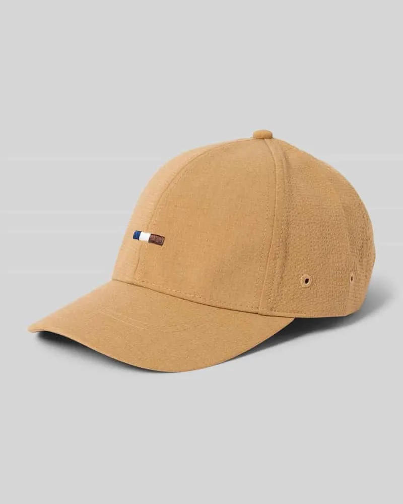 Bugatti Basecap mit Label-Stitching und Viskose-Anteil 