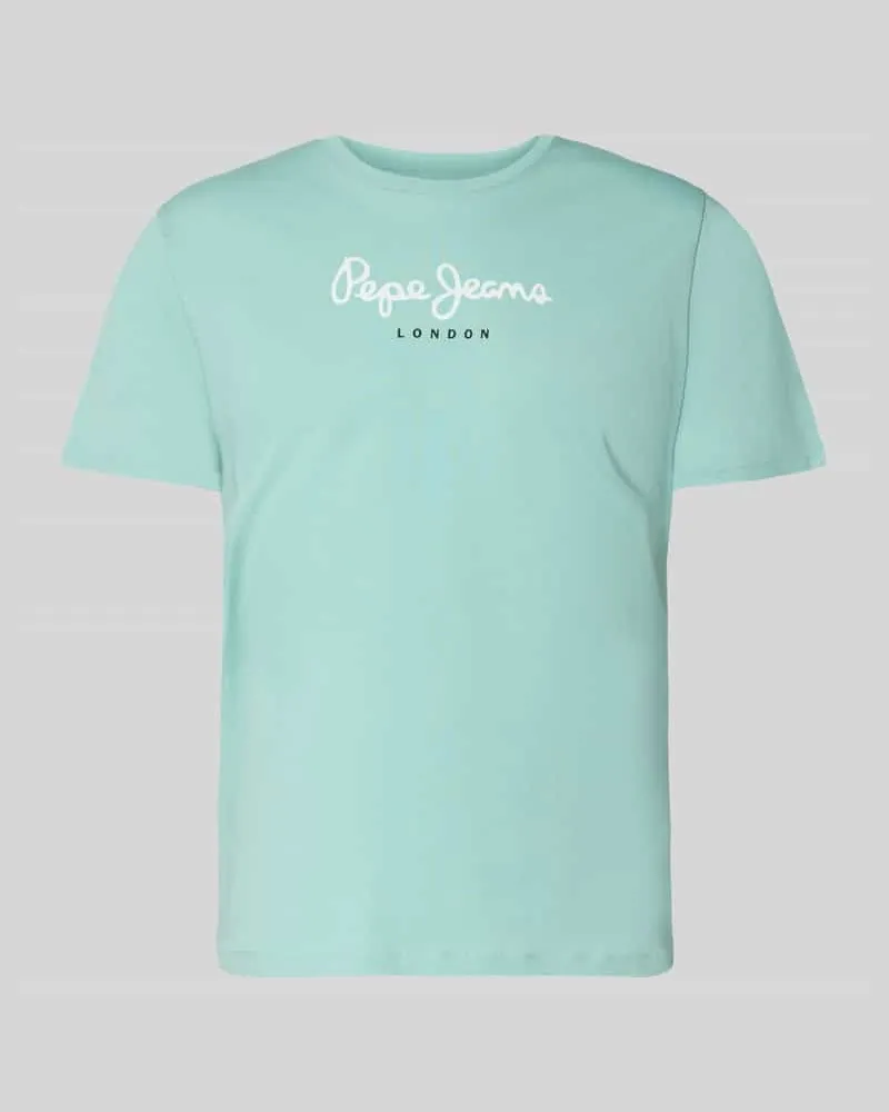 Pepe Jeans Regular Fit T-Shirt aus reiner Baumwolle Modell 'EGGO Aqua