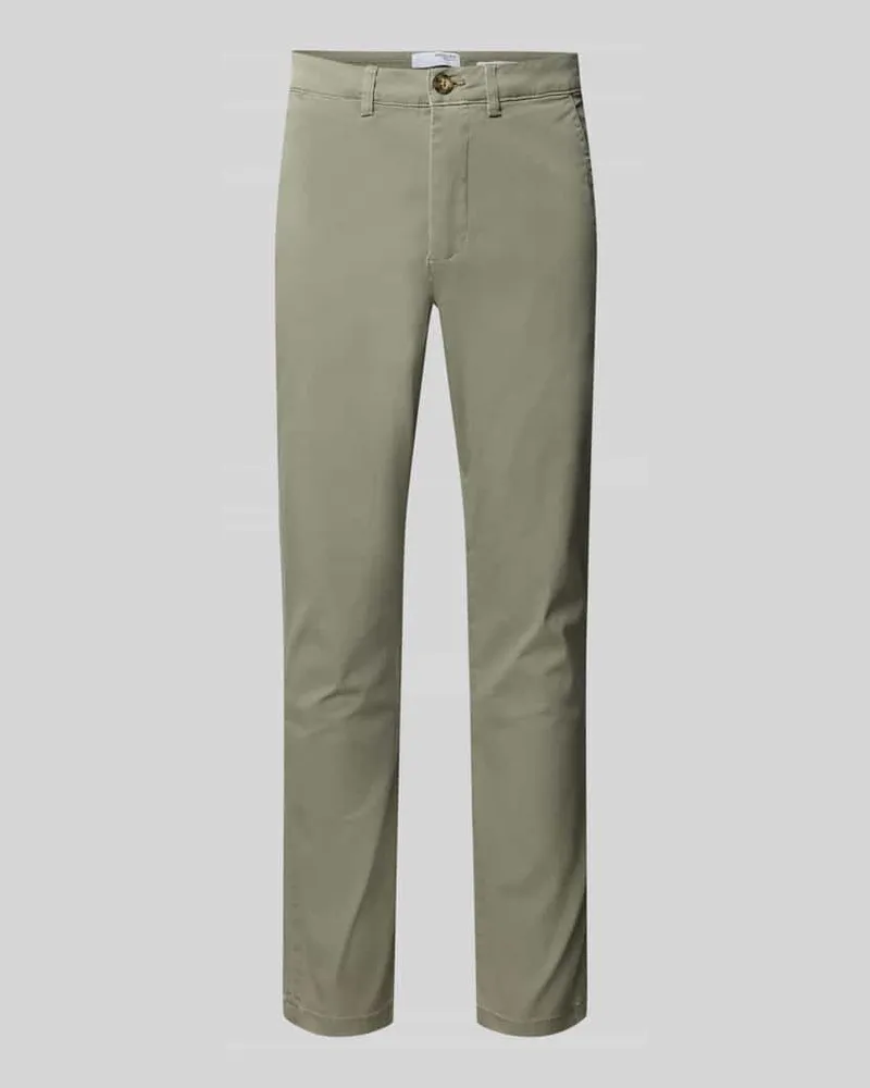 Selected Homme Slim Fit Chino aus Baumwoll-Mix Modell 'MILES Khaki