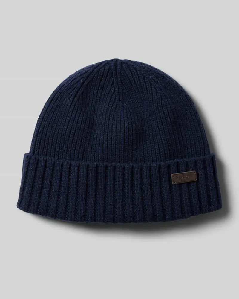 Barbour Beanie aus Woll-Mix Modell 'CARLTON Marine
