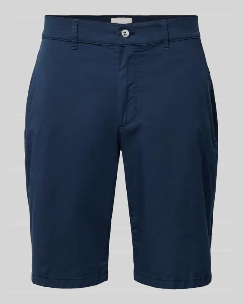 Brax Regular Fit Chinoshorts aus Baumwoll-Mix Marine
