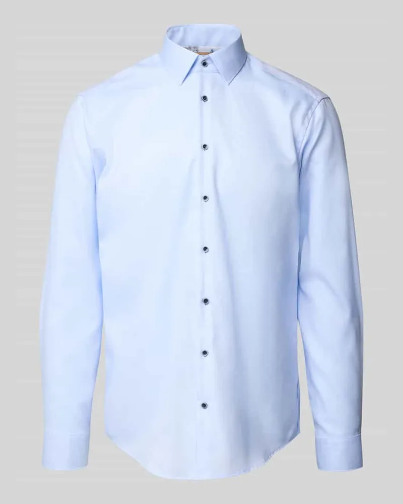 JAKE*S Regular Fit Business-Hemd mit Kentkragen Bleu
