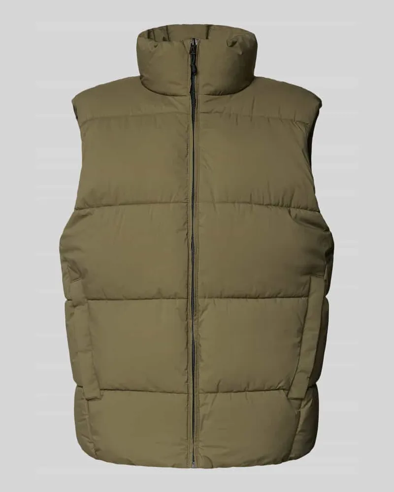 Tom Tailor Regular Fit Outdoorwesten mit Stehkragen 
