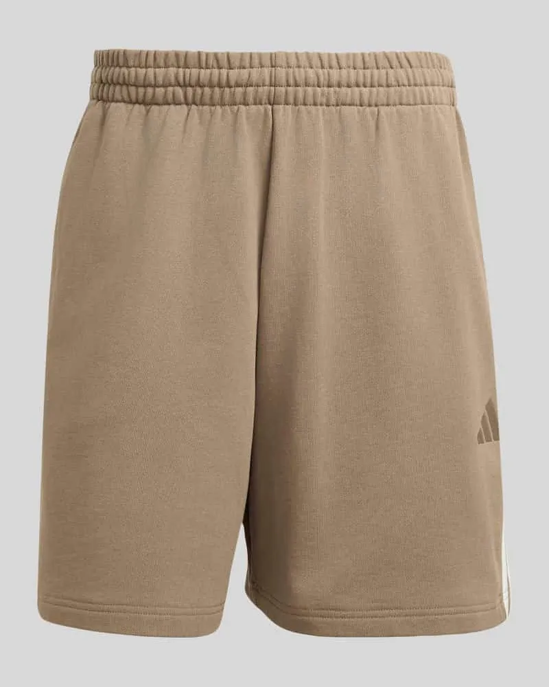 adidas Relaxed Fit Sweatshorts aus reiner Baumwolle Beige
