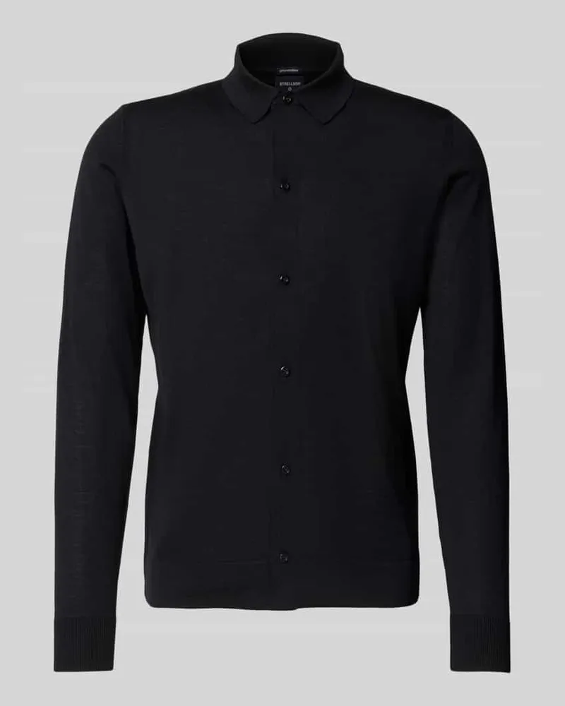 Strellson Regular Fit Strickjacke aus reiner Schurwolle Modell 'MAREK 