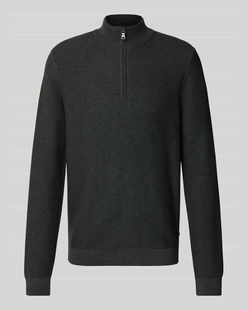 Olymp Strickpullover mit Troyer-Kragen 