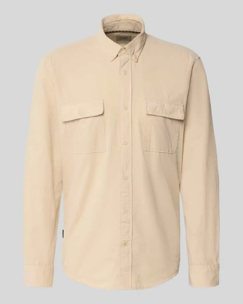 Camel Active Freizeithemd mit Knopfleiste Offwhite