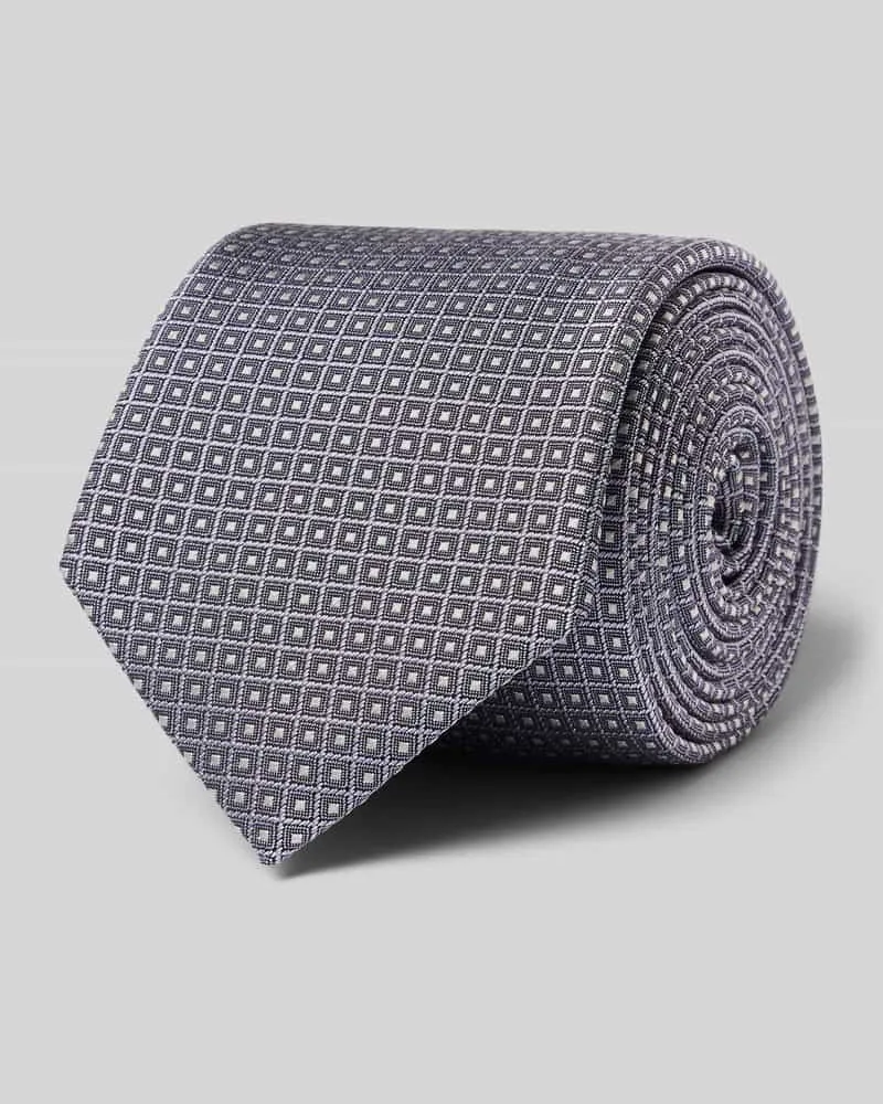 HUGO BOSS Krawatte aus Seiden-Mix Dunkelblau