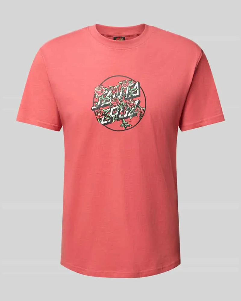 Santa Cruz T-Shirt mit Label-Print und Rundhalsausschnitt 