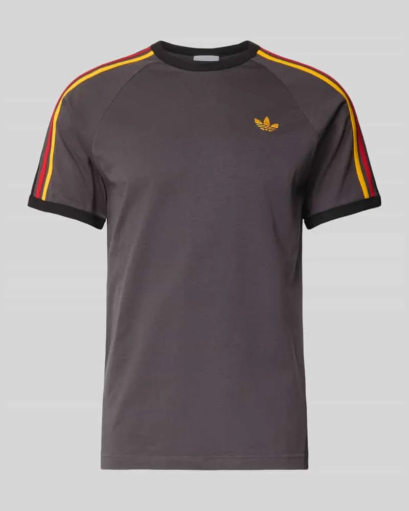 adidas T-Shirt mit Label-Stitching Anthrazit