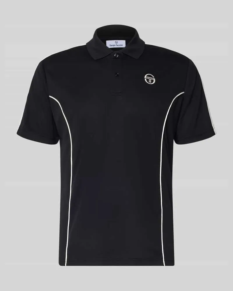 Sergio Tacchini Regular Fit Poloshirt mit Logo-Stitching Modell 'EGEO Black