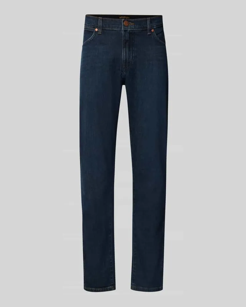 Wrangler Tapered Fit Jeans aus Baumwoll-Mix Modell 'Redford Dunkelblau