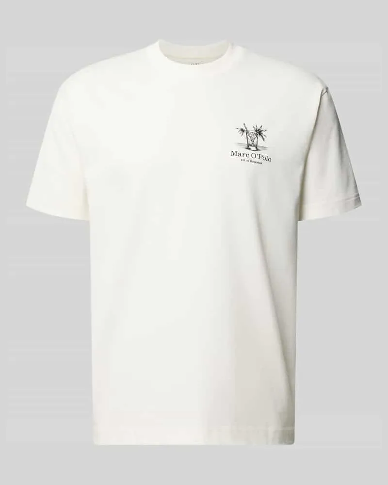 Marc O'Polo Relaxed Fit T-Shirt aus reiner Baumwolle Offwhite