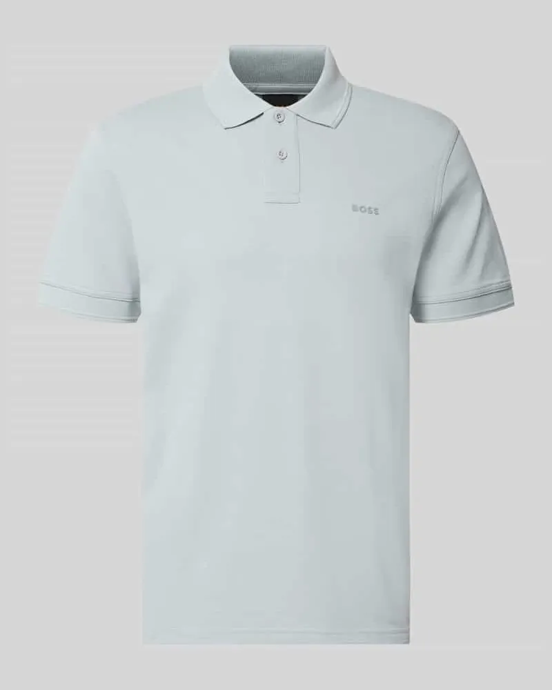 HUGO BOSS Relaxed Fit Poloshirt aus reiner Baumwolle Modell 'Prime Eisblau