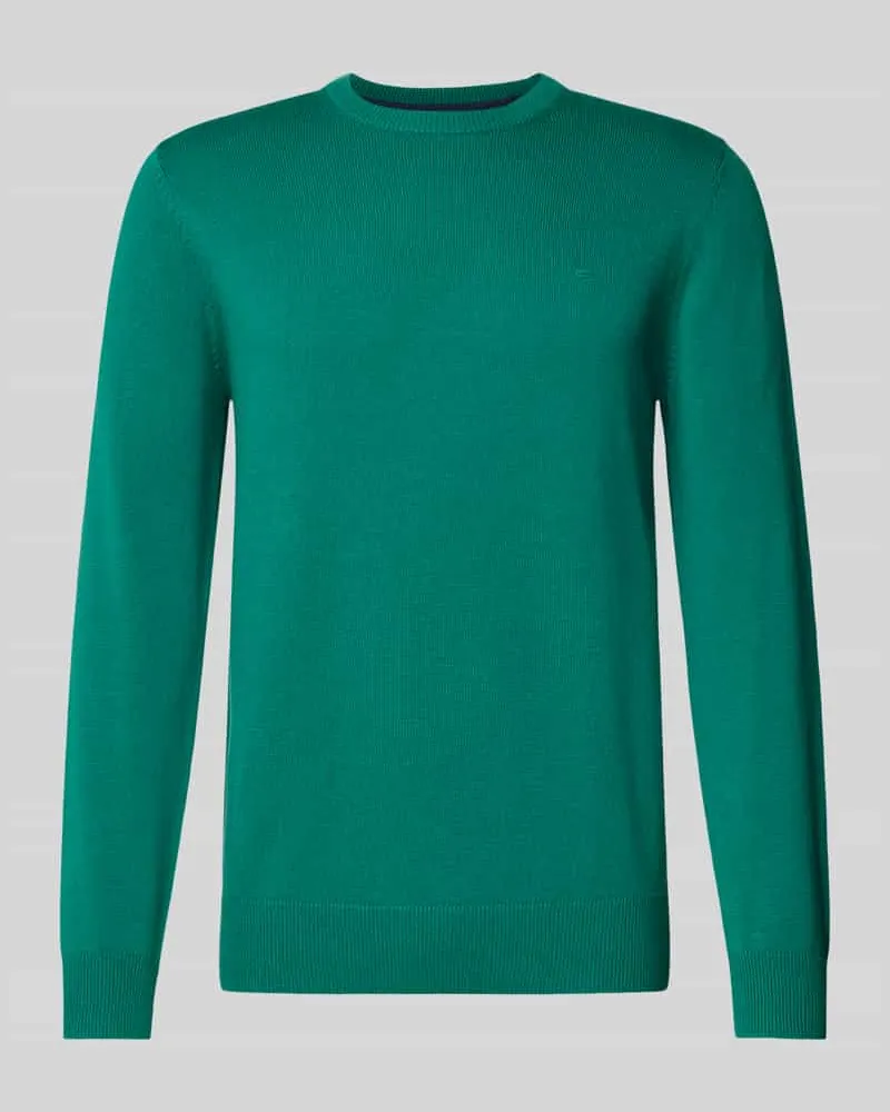 Christian Berg Strickpullover mit Woll-Anteil und Rundhalsausschnitt 