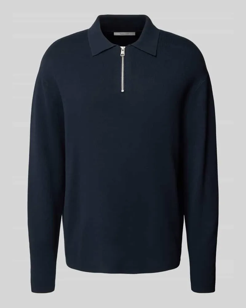 Selected Relaxed Fit Pullover aus reiner Viskose Modell 'TELLER Blau