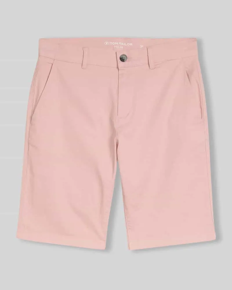 Tom Tailor Regular Fit Bermuda aus reiner Baumwolle Pink