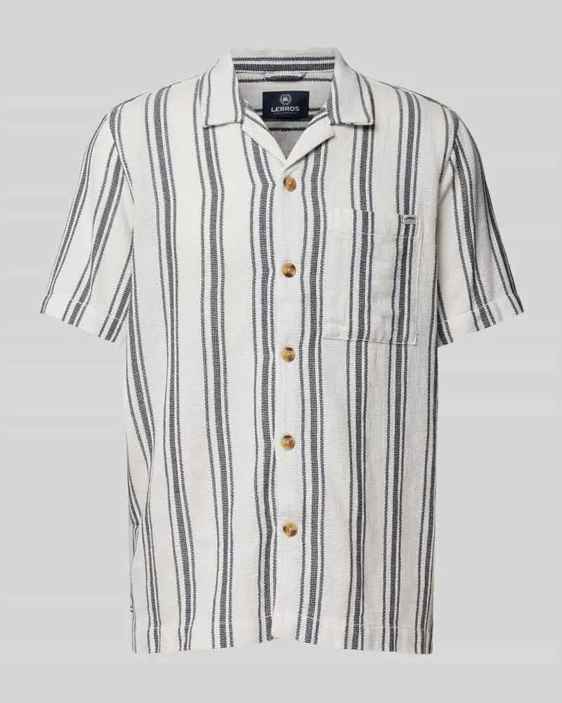 Lerros Regular Fit Freizeithemd mit Reverskragen Offwhite