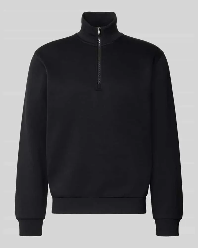 Jack & Jones Regular Fit Sweatshirt mit Baumwoll-Anteil Modell 'Bradley Black