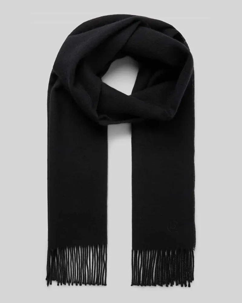 Bugatti Wollschal mit Fransen Black
