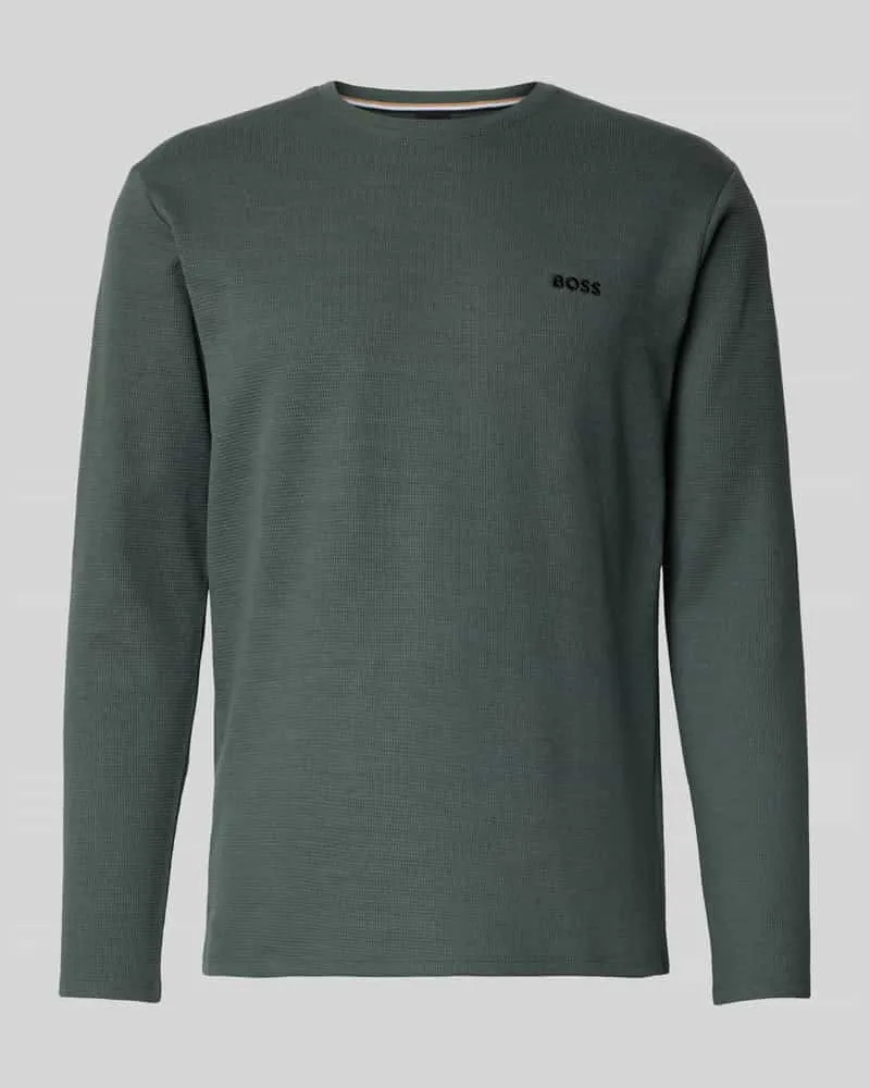 HUGO BOSS Regular Fit Langarmshirt aus Baumwoll-Mix 