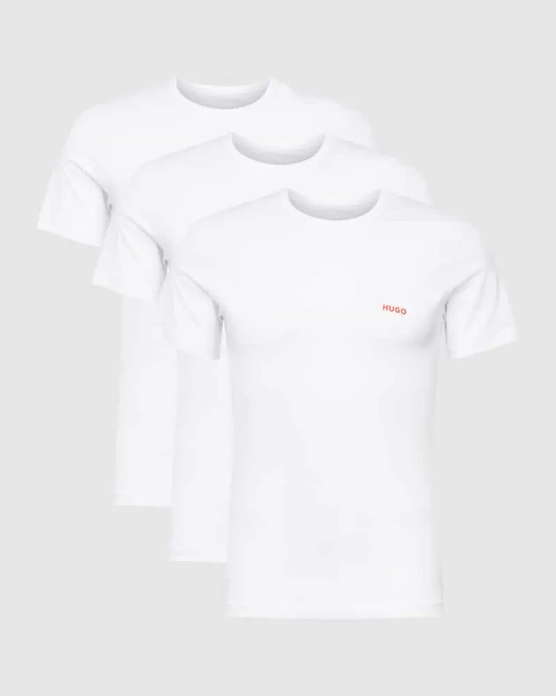 HUGO BOSS T-Shirt mit Label-Print im 3er-Pack 