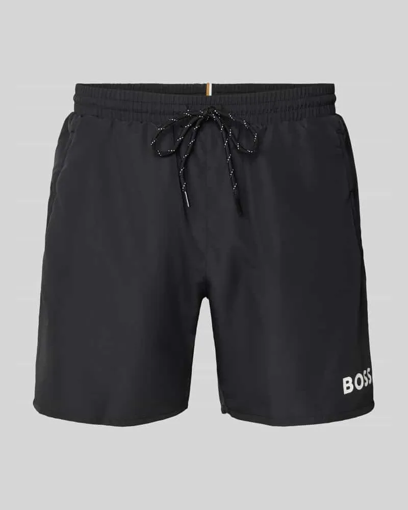 HUGO BOSS Badehose mit Label Print Modell 'STARFISH 