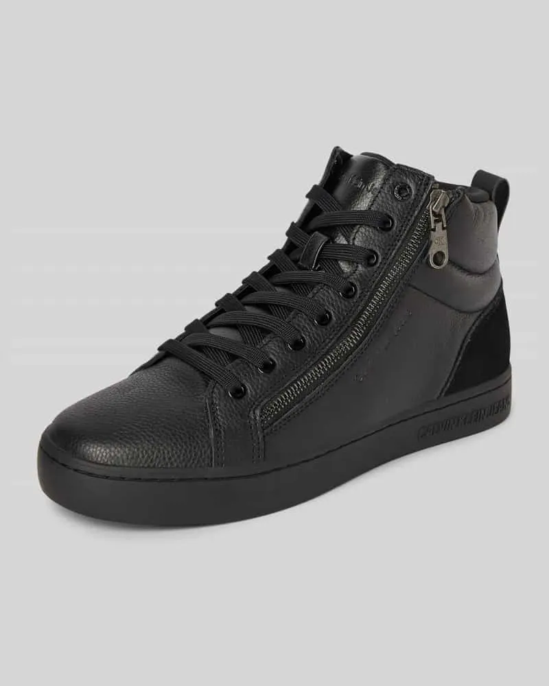 Calvin Klein Ledersneaker mit seitlichem Reißverschluss 