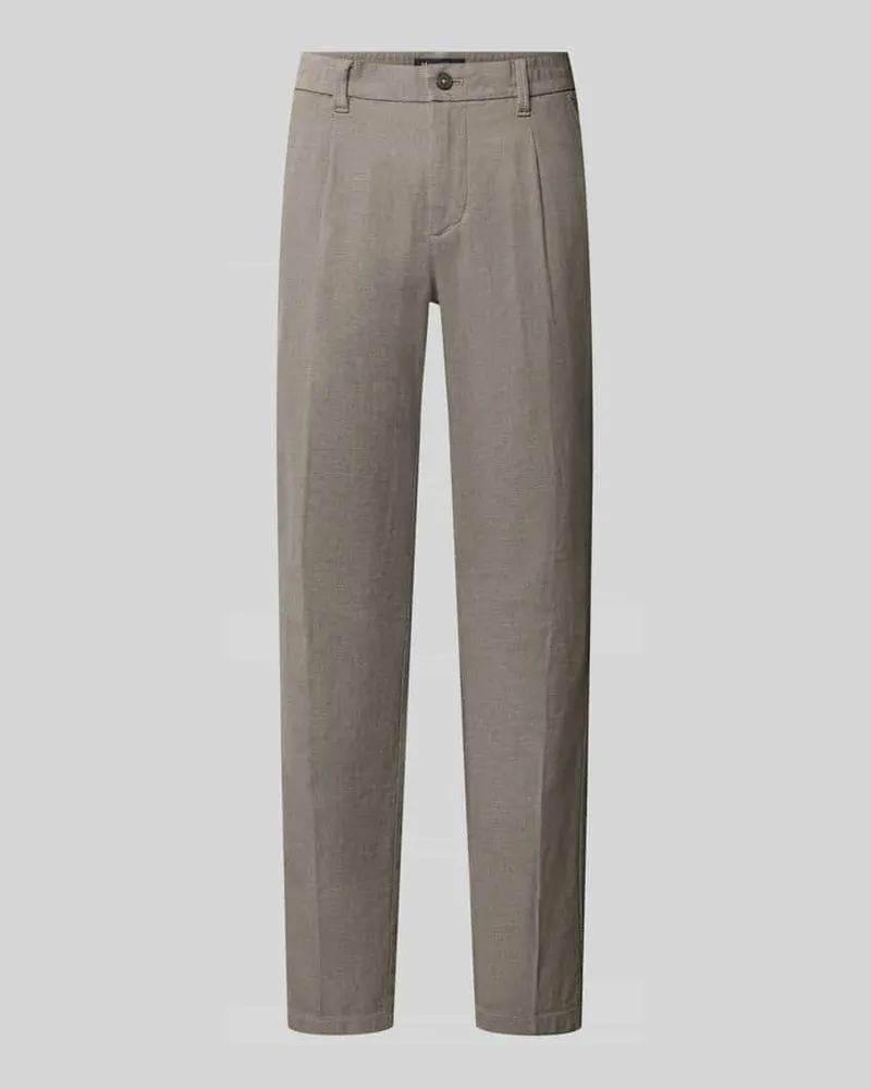 Marc O'Polo Regular Fit Schmale Hose aus Baumwoll-Mix Modell 'Stig Jogger Mittelbraun