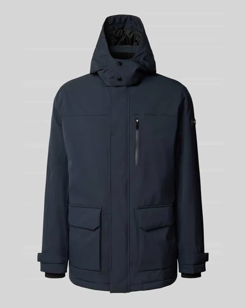 Bugatti Regular Fit Jacke mit Pattentaschen Marine