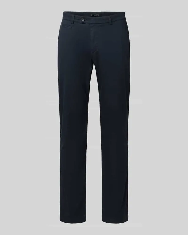 Bugatti Fein strukturierte Chino mit Gesäßtaschen Marine