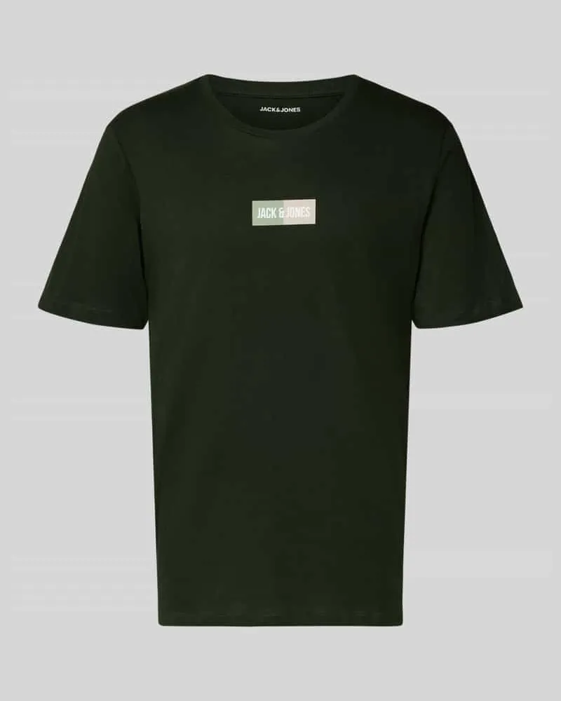 Jack & Jones T-Shirt mit Label-Print und Rundhalsausschnitt 