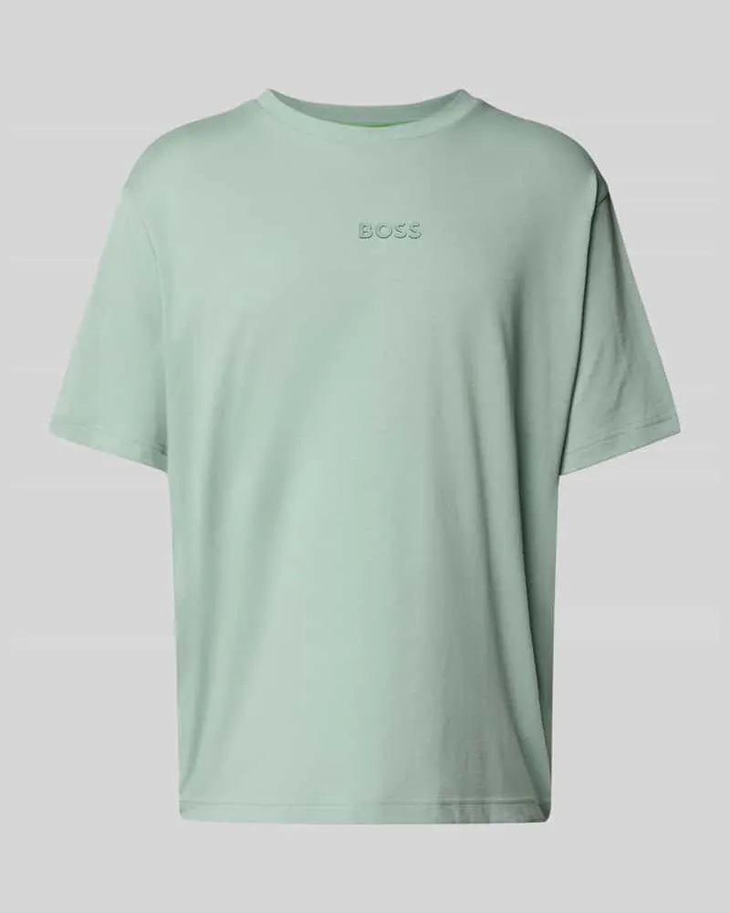 HUGO BOSS T-Shirt mit Label-Print und Rundhalsausschnitt 