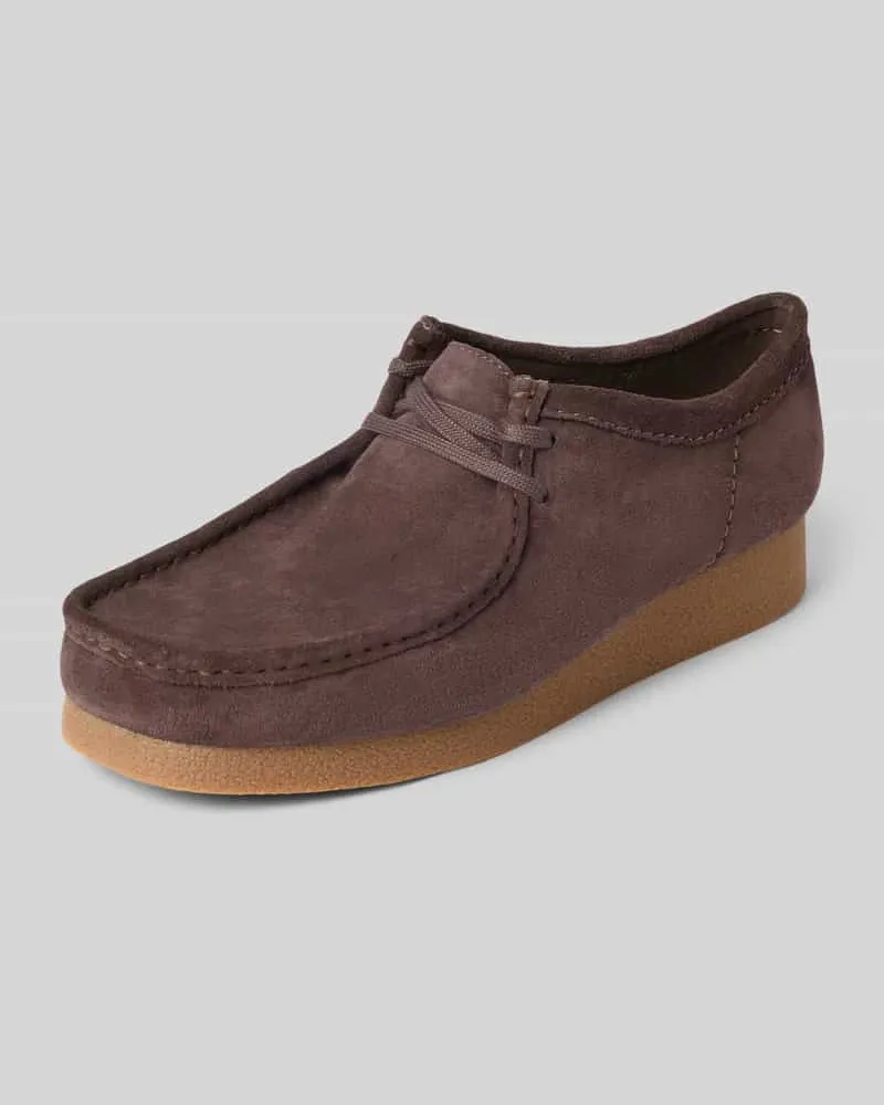 Clarks Mokassins aus echtem Leder Modell 'Wallabee Dunkelbraun
