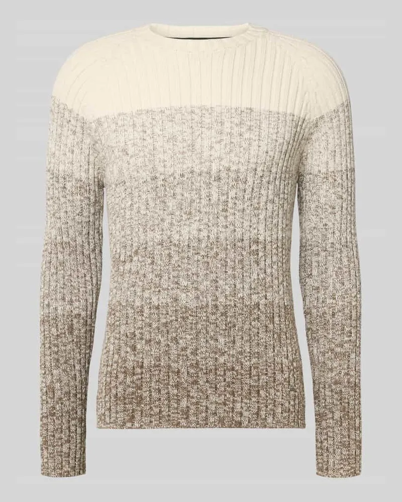 JOOP! Slim Fit Pullover in Strick-Optik Modell 'Maximilio Beige