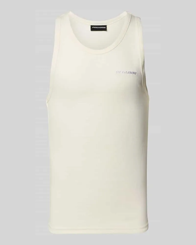 PEGADOR Tanktop mit Label-Stitching Ecru