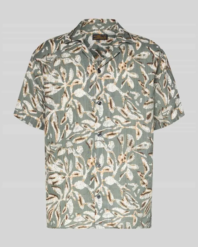 Jack & Jones Regular Fit Freizeithemd im Allover-Look Modell 'BILBAO Khaki