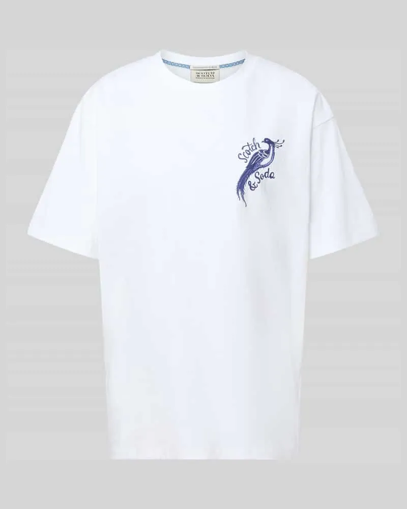 Scotch&Soda Oversized T-Shirt mit Logo-Stitching Weiss