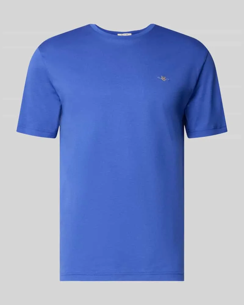 Gant Regular Fit T-Shirt mit Logo-Stitching Blau