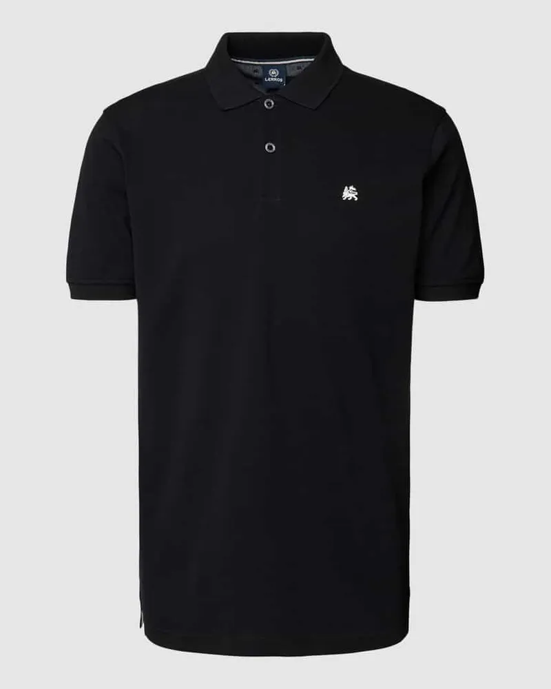 Lerros Poloshirt mit Label-Stitching Black