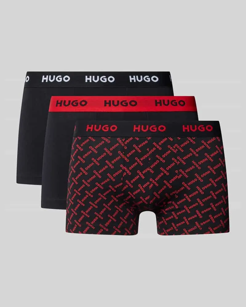 HUGO BOSS Trunks aus Baumwoll-Mix im 3er-Pack Black
