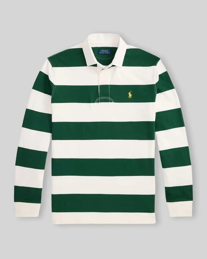 Ralph Lauren Sweatshirt mit Kontrastkragen Dunkelgruen