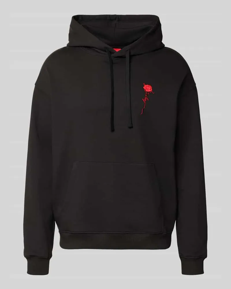 HUGO BOSS Regular Fit Hoodie aus reiner Baumwolle Modell 'Diflowhood Black