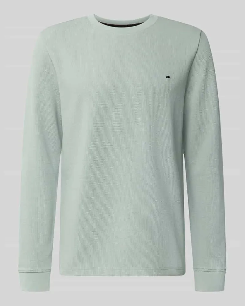 Christian Berg Pullover aus Baumwoll-Mix Metallic