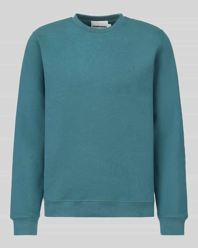 Armedangels Regular Fit Sweatshirt mit Logo-Stitching Petrol