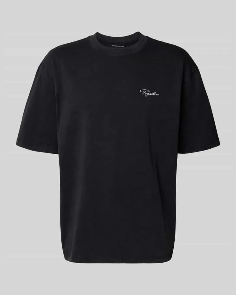 PEGADOR Oversized T-Shirt mit Label-Stitching Black