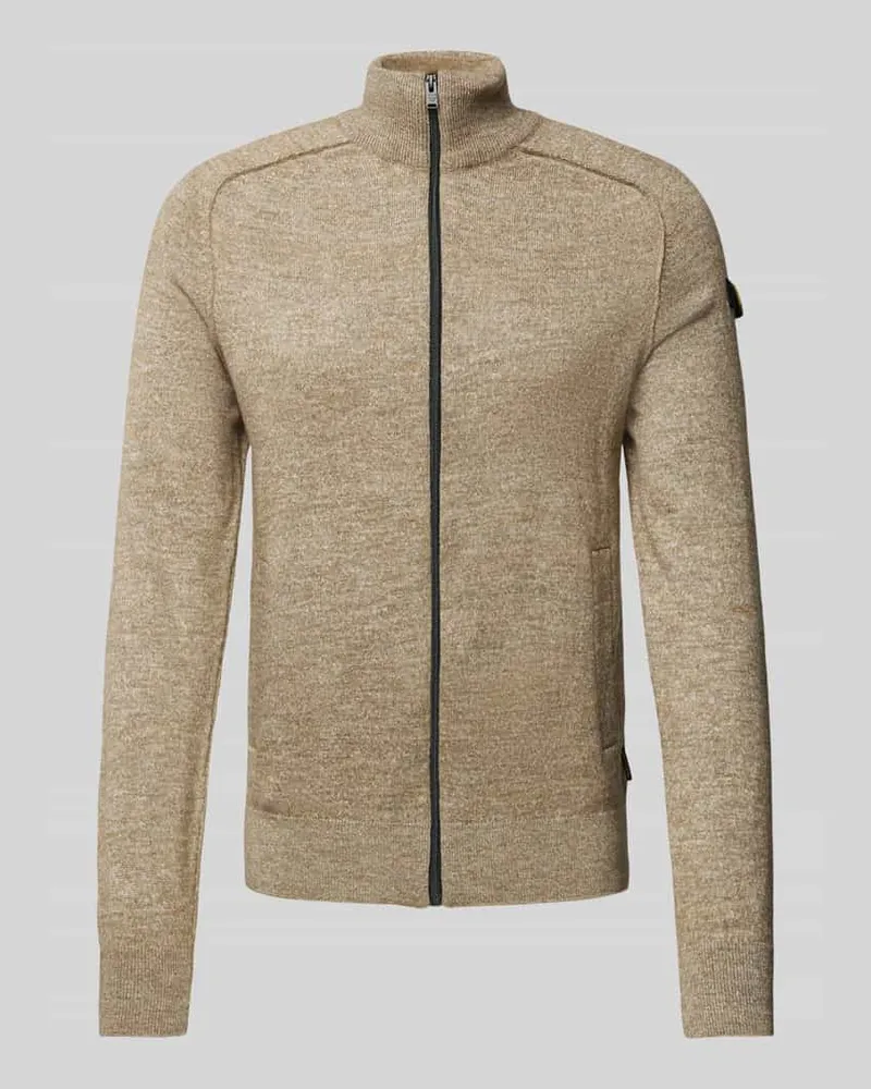 PME Legend Strickjacke mit Label-Patch 