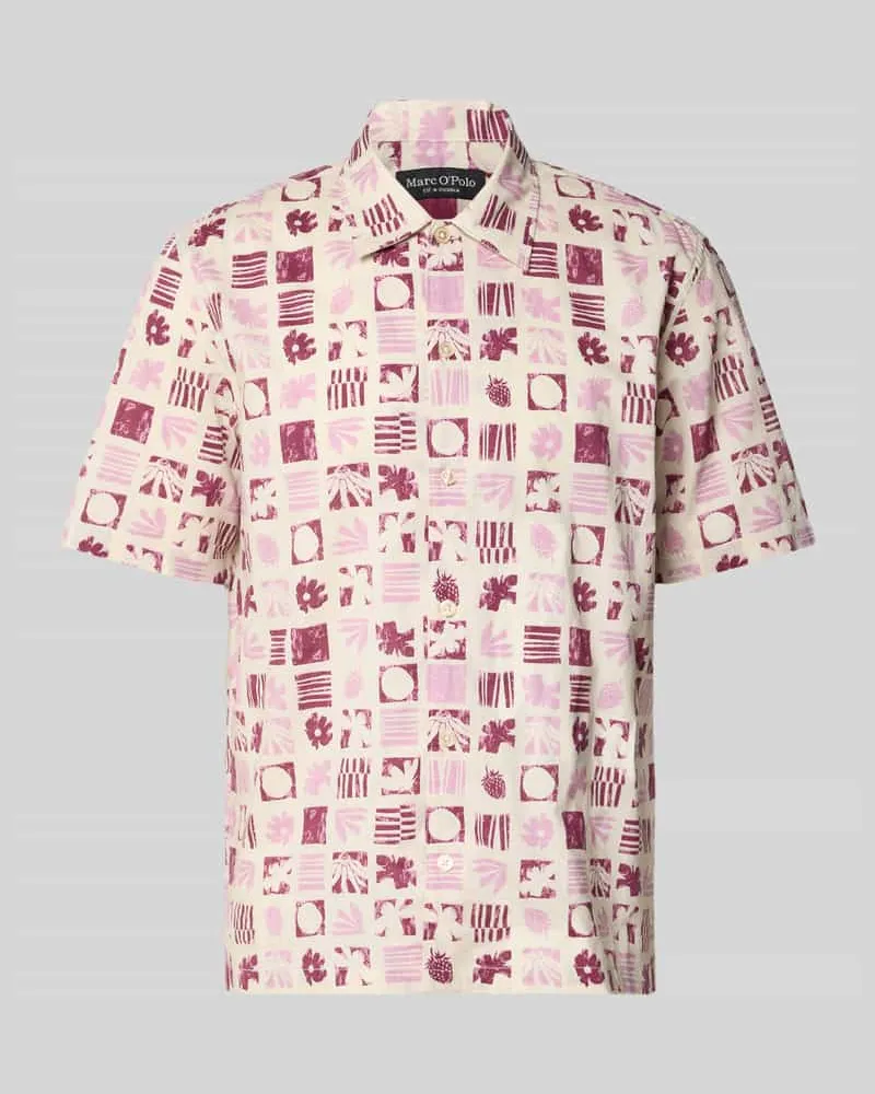 Marc O'Polo Regular Fit Freizeithemd aus reiner Baumwolle Bordeaux