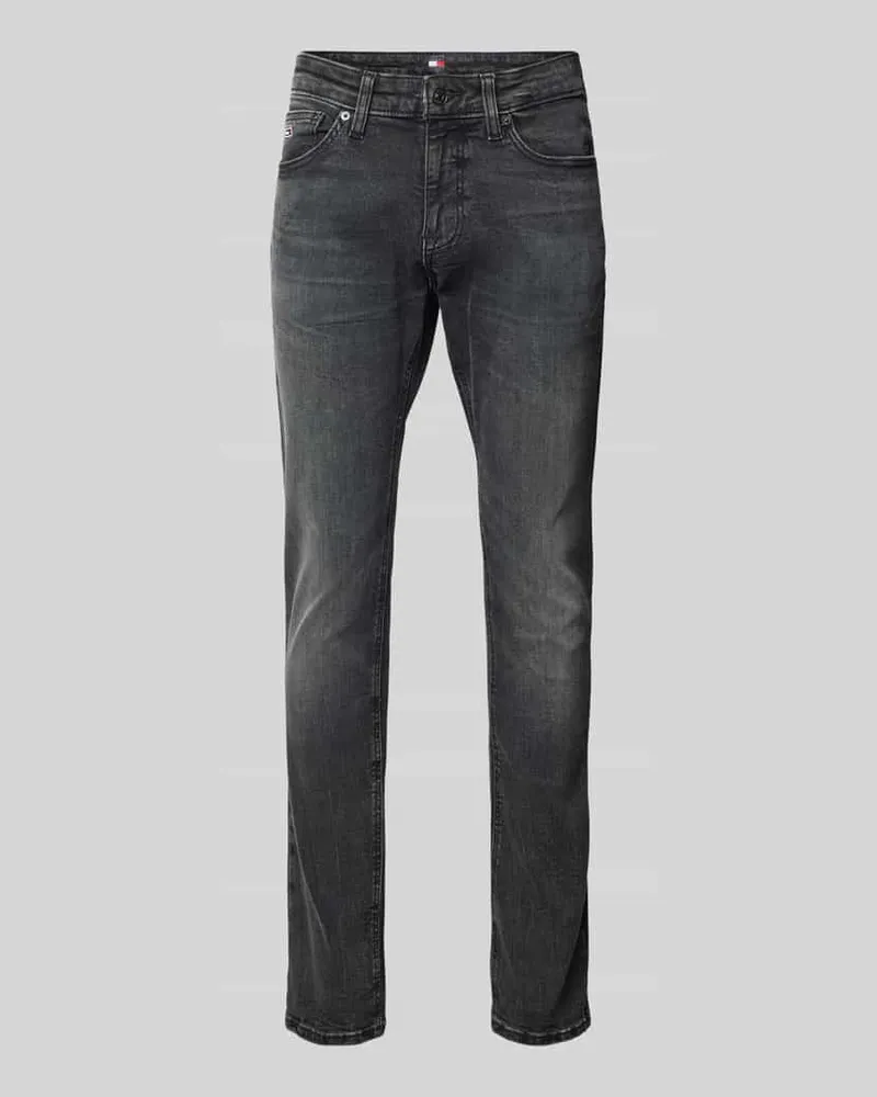 Tommy Hilfiger Slim Fit Jeans im 5-Pocket-Design Modell 'SCANTON Black