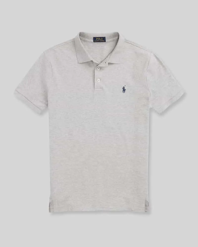 Ralph Lauren Regular Fit Poloshirt aus Baumwoll-Mix Hellgrau